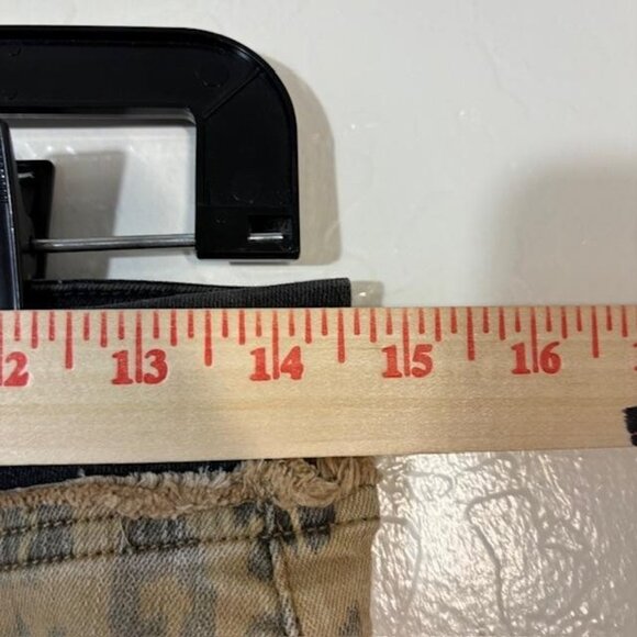 FRAME Jeans Womens 28 Brown Cheetah Print Le Crop Mini Boot Cropped Bootcut - Picture 7 of 9